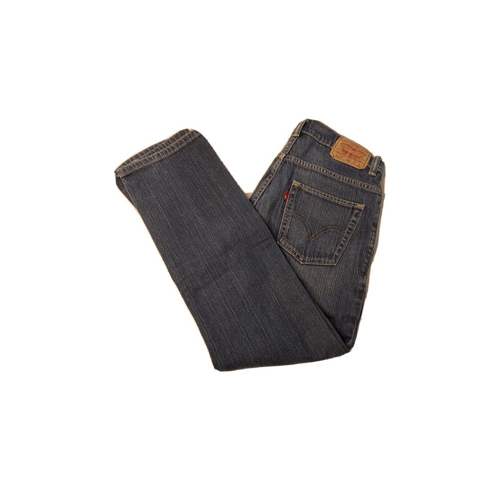 Levis 511 Jeans Womens 14 Slim Skinny Faded Blue Denim Red‎ Tab Stretch